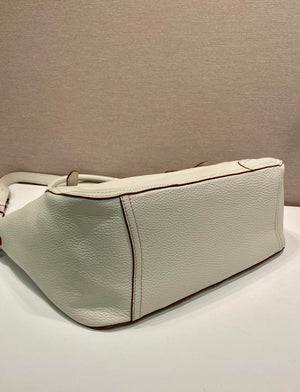 Prada Large leather tote bag 1BG602 White - Default Title - View 6