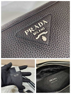Prada Leather bag with shoulder strap 1BH082 Black - Default Title - View 9