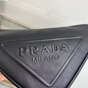 Prada Leather Prada Triangle shoulder bag 1BH190 Black - Default Title - View 4