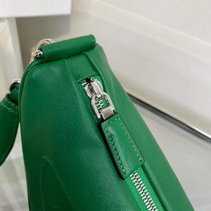 Prada Leather Prada Triangle shoulder bag 1BH190 Green - Default Title - View 7