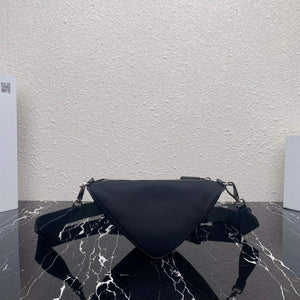 Prada Nylon Prada Triangle shoulder bag 1BH190 Black - Default Title - View 2