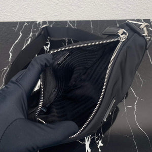 Prada Nylon Prada Triangle shoulder bag 1BH190 Black - Default Title - View 8