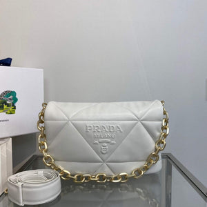 Prada Padded nappa leather shoulder bag 1BD306 Beige - Default Title - View 1