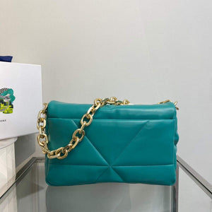 Prada Padded nappa leather shoulder bag 1BD306 Green - Default Title - View 2