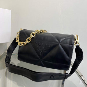 Prada Padded nappa leather shoulder bag 1BD306 Black - Default Title - View 7
