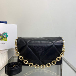 Prada Padded nappa leather shoulder bag 1BD306 Black - Default Title - View 1
