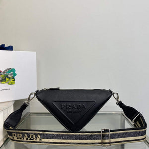 Prada Saffiano Prada Triangle bag 2VH155 Black - Default Title - View 1