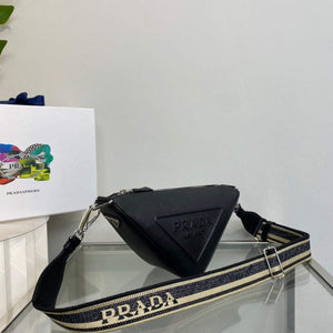 Prada Saffiano Prada Triangle bag 2VH155 Black - Default Title - View 2