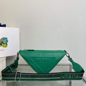 Prada Saffiano Prada Triangle bag 2VH155 Green - Default Title - View 1