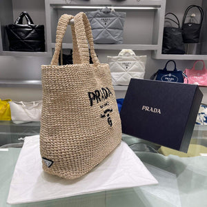 Prada Small Raffia tote bag 1BG422 Apricot - Default Title - View 2
