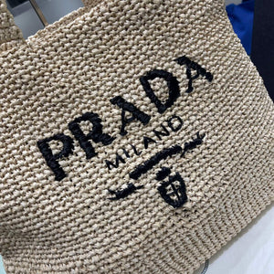 Prada Small Raffia tote bag 1BG422 Apricot - Default Title - View 3