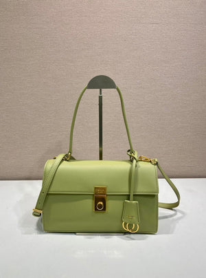 Prada Soft Sound medium leather shoulder bag 1BN023 Pistachio Green - Default Title - View 1