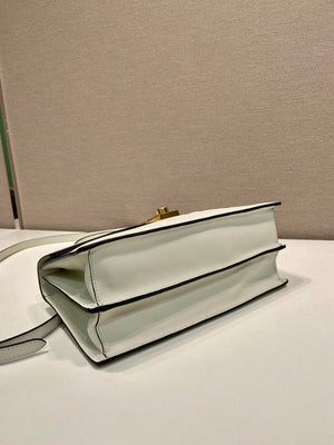 Prada Soft Sound medium leather shoulder bag 1BN023 White - Default Title - View 6