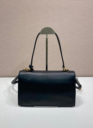 Prada Soft Sound medium leather shoulder bag 1BN023 Black - Default Title - View 4