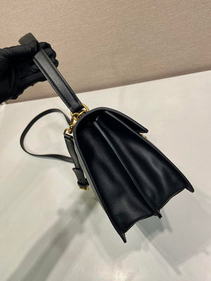Prada Soft Sound medium leather shoulder bag 1BN023 Black - Default Title - View 5