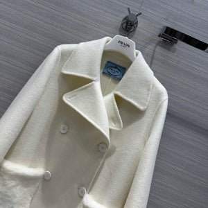 Prada Women's Fashion Clothing Cashmere Coat P99465 - 36 - View 2