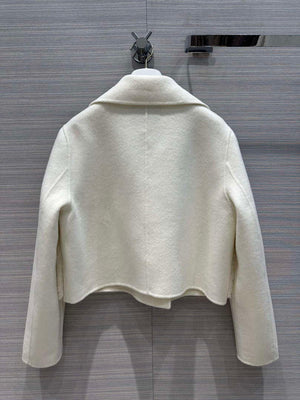 Prada Women's Fashion Clothing Cashmere Short Coat P99463 - 36 - View 9