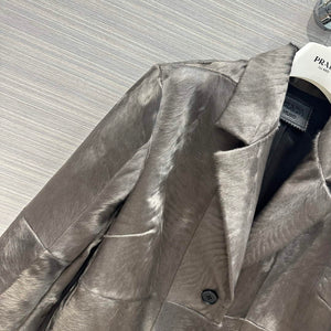 Prada Women's Fashion Clothing Sheepskin Suit Coat P99467 - 36 - View 3