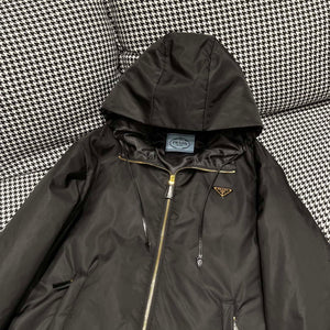 Prada Women's Fashion Gold Zipper Padded Hooded Jacket P99478 - S - View 4