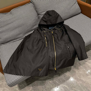 Prada Women's Fashion Gold Zipper Padded Hooded Jacket P99478 - S - View 9