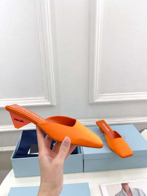 Prada 1I479N Women's Satin Mules Fashion Shoes P67320 - Euro 35=US 4 - View 4
