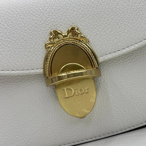 Small Dior Médaillon Flap Bag M3919QDWP_M900 White Grained Calfskin - Default Title - View 4