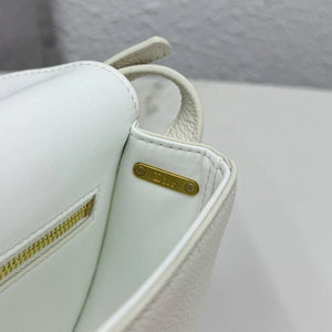 Small Dior Médaillon Flap Bag M3919QDWP_M900 White Grained Calfskin - Default Title - View 7