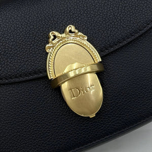 Small Dior Médaillon Flap Bag M3919QDWP_M900 Black Grained Calfskin - Default Title - View 4