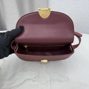 Small Dior Médaillon Flap Bag M3919QDWP_M900 Wine Red Grained Calfskin - Default Title - View 8