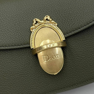 Small Dior Médaillon Flap Bag M3919QDWP_M900 Olive Green Grained Calfskin - Default Title - View 4