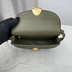 Small Dior Médaillon Flap Bag M3919QDWP_M900 Olive Green Grained Calfskin - Default Title - View 8