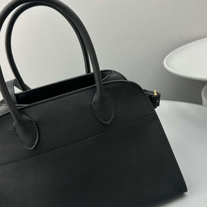 The Row Smooth Calfskin Soft Margaux 10 Bag THR153678 Black - Default Title - View 5