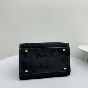The Row Suede Soft Suede Margaux 10 Bag THR153678 Black - Default Title - View 4