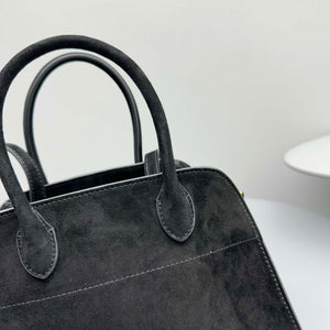 The Row Suede Soft Suede Margaux 10 Bag THR153678 Black - Default Title - View 6