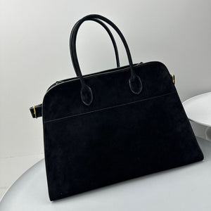 The Row THR116945 Suede Soft Margaux 17 Top Handle Bag T11009 - Default Title - View 5