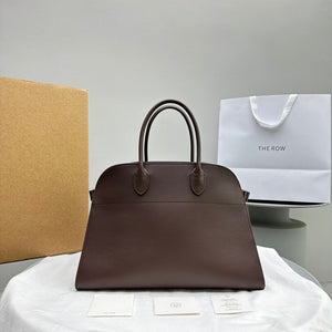 The Row W1255L72 Calfskin Margaux 15 Air buckled textured-leather tote T10997 - Default Title - View 1