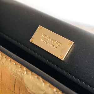 Tom Ford 25116800041 Metallic Gold Python Natalia Chain Shoulder Bag - Default Title - View 8