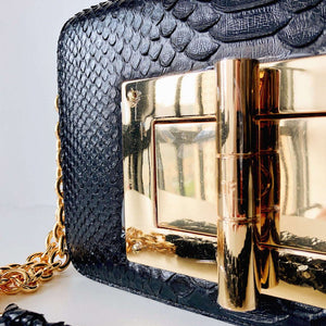 Tom Ford 29116800081 Black Python Natalia Chain Shoulder Bag - Default Title - View 2