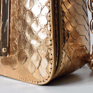 Tom Ford 29116800081 Metallic Glod Python Natalia Chain Shoulder Bag - Default Title - View 7