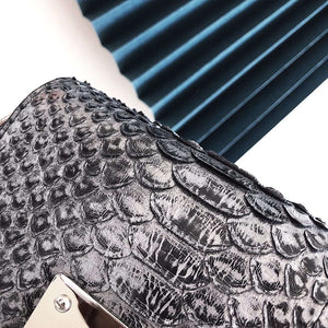 Tom Ford 29116800081 Metallic Python Natalia Chain Shoulder Bag Gray Black - Default Title - View 4