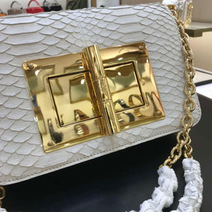 Tom Ford 29116800081 White Python Natalia Chain Shoulder Bag - Default Title - View 4