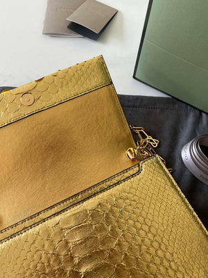 Tom Ford 5520743975 Gold Python Evening Tf Disco Bag - Default Title - View 8