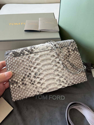 Tom Ford 5520743975 Gray Python Evening Tf Disco Bag - Default Title - View 6