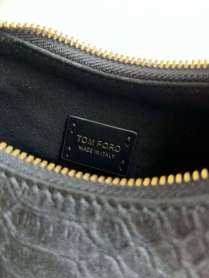 Tom Ford Black Python skin Leather Bianca Mini Hobo 5520708811 - Default Title - View 8