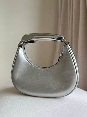 Tom Ford Grain Leather Bianca Mini Hobo 5520708811 Silver - Default Title - View 6