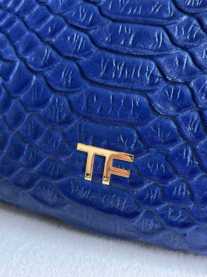 Tom Ford Python skin Leather Bianca Mini Hobo 5520708811 Blue - Default Title - View 3