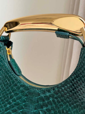 Tom Ford Python skin Leather Bianca Mini Hobo 5520708811 Dark green - Default Title - View 8