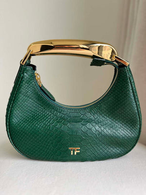 Tom Ford Python skin Leather Bianca Mini Hobo 5520708811 Malachite green - Default Title - View 2