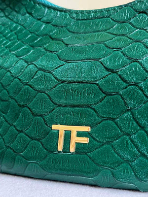 Tom Ford Python skin Leather Bianca Mini Hobo 5520708811 Malachite green - Default Title - View 4