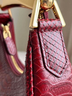 Tom Ford Red Python skin Leather Bianca Mini Hobo 5520708811 - Default Title - View 5